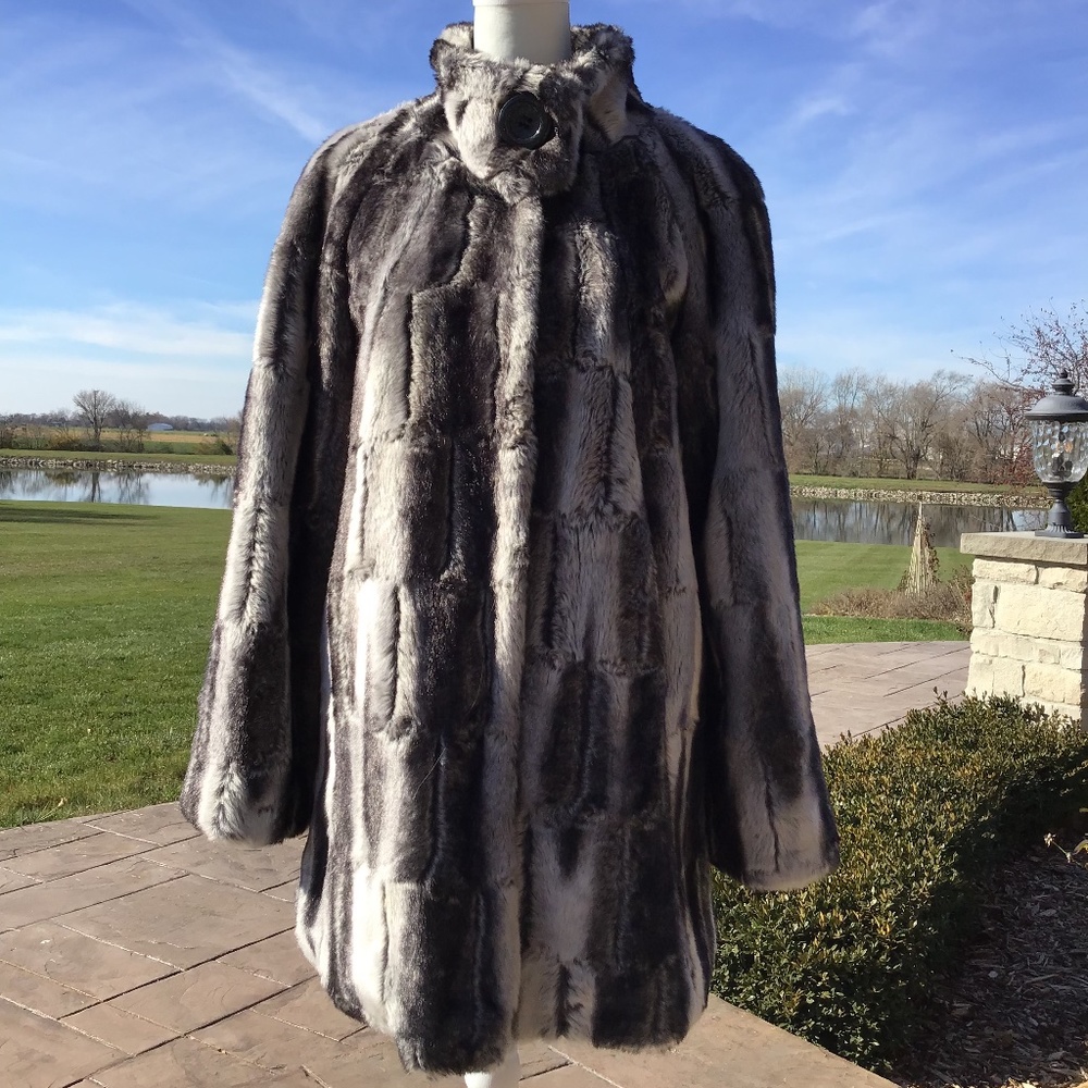 Hilary Radley New York Faux Fur Fashion Coat Women’s Jacket size S